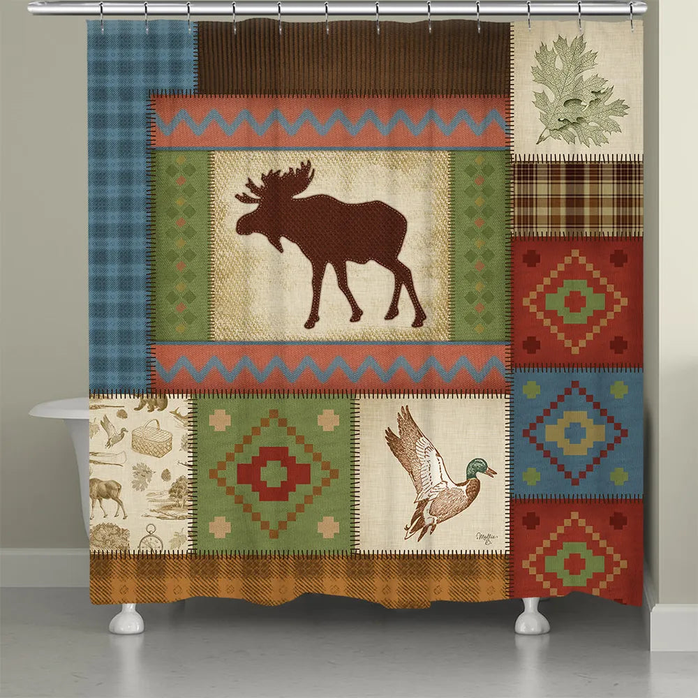 Moose Patch Shower Curtain