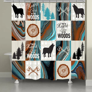 My Heart Lies in the Woods Shower Curtain
