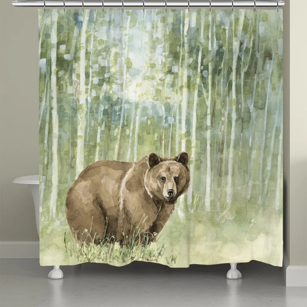 Nature's Call Bear Shower Curtain