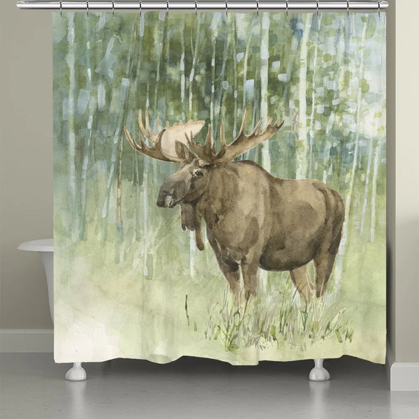 Nature S Call Moose Shower Curtain Laural Home