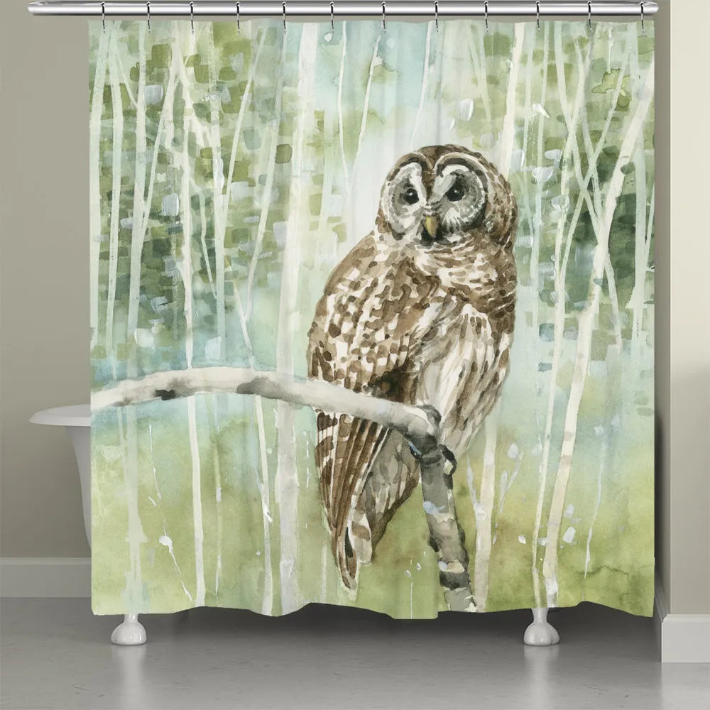 Nature's Call Owl Shower Curtain