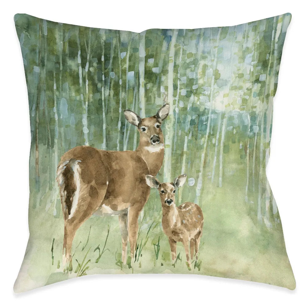 Nature's Call Deer Outdoor Decorative Pillow