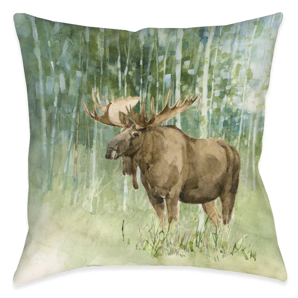 Nature's Call Moose Outdoor Decorative Pillow