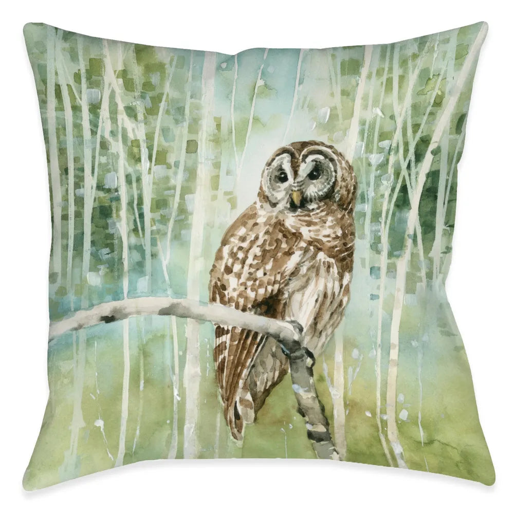Nature's Call Owl Outdoor Decorative Pillow