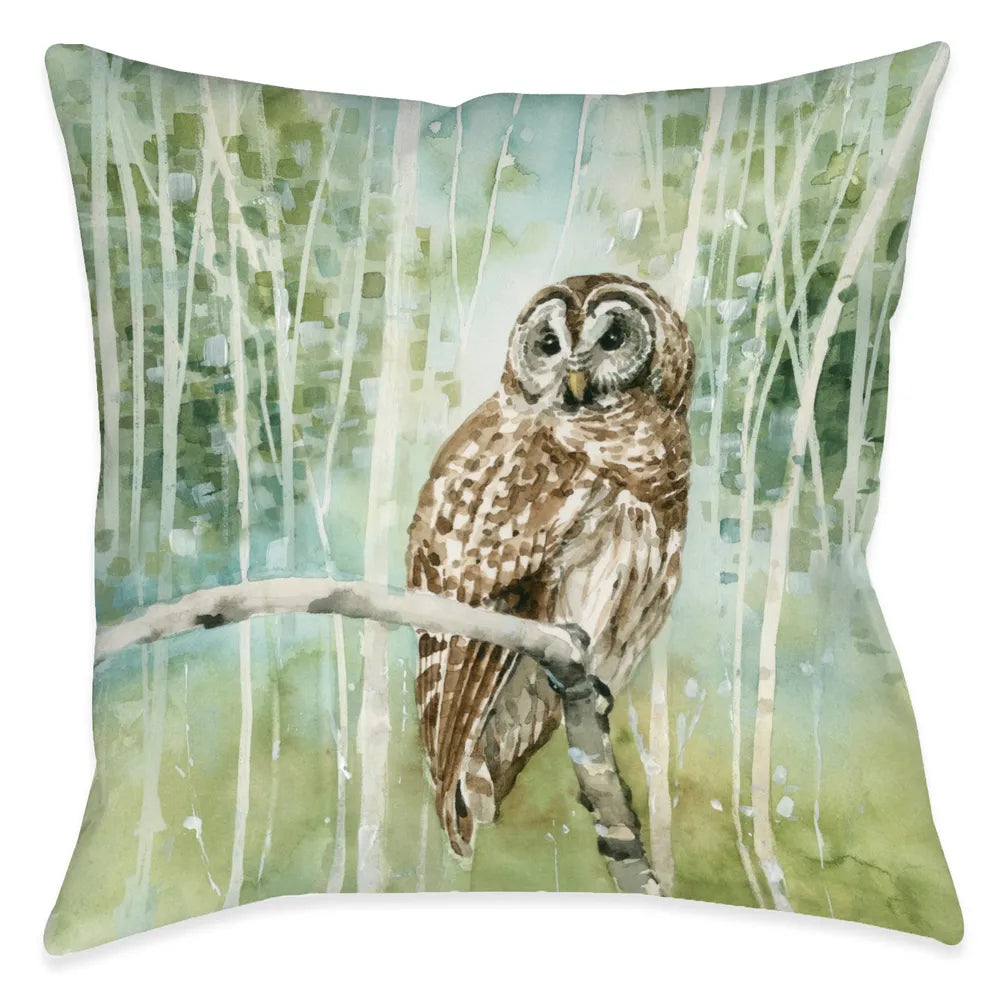 Nature's Call Owl Outdoor Decorative Pillow