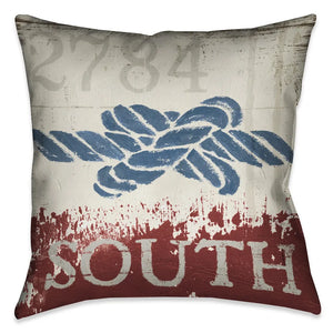 Nautical North South Indoor Decorative Pillow