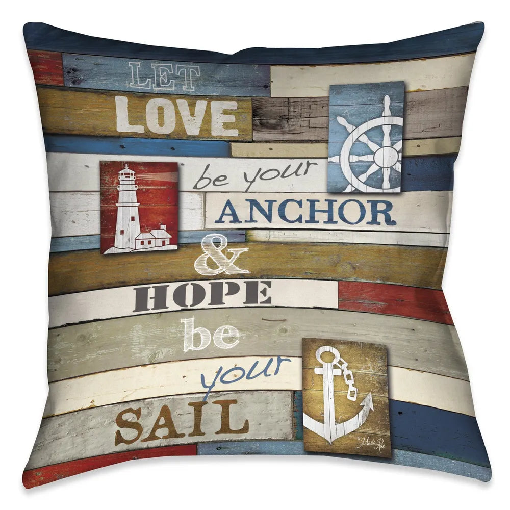 Nautical Anchor Inspiration Pillow