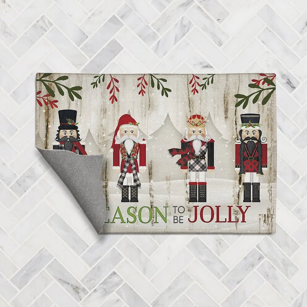 Nutcracker Christmas Chenille Accent Rug