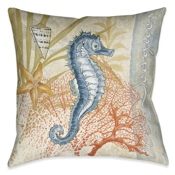 Oceana Seahorse Indoor Decorative Pillow - Laural Home