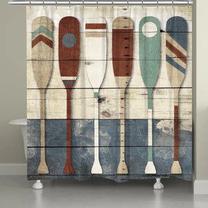 Playful Oars Shower Curtain