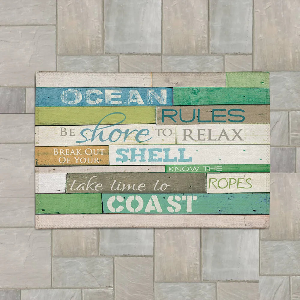 Ocean Rules Outdoor Area Rug
