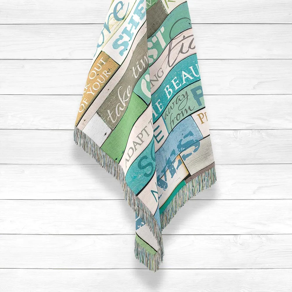 Ocean Rules Woven Throw