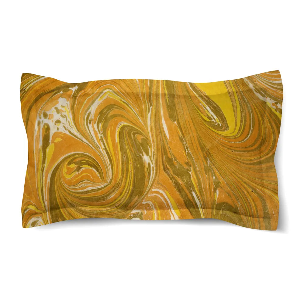 Ochre Marble Duvet Sham