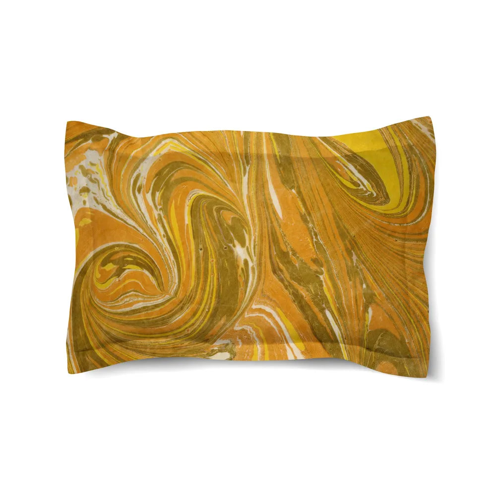 Ochre Marble Duvet Sham