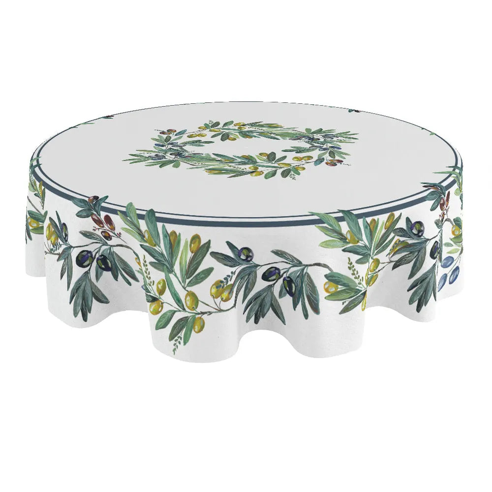 Olive Grove Round Tablecloth