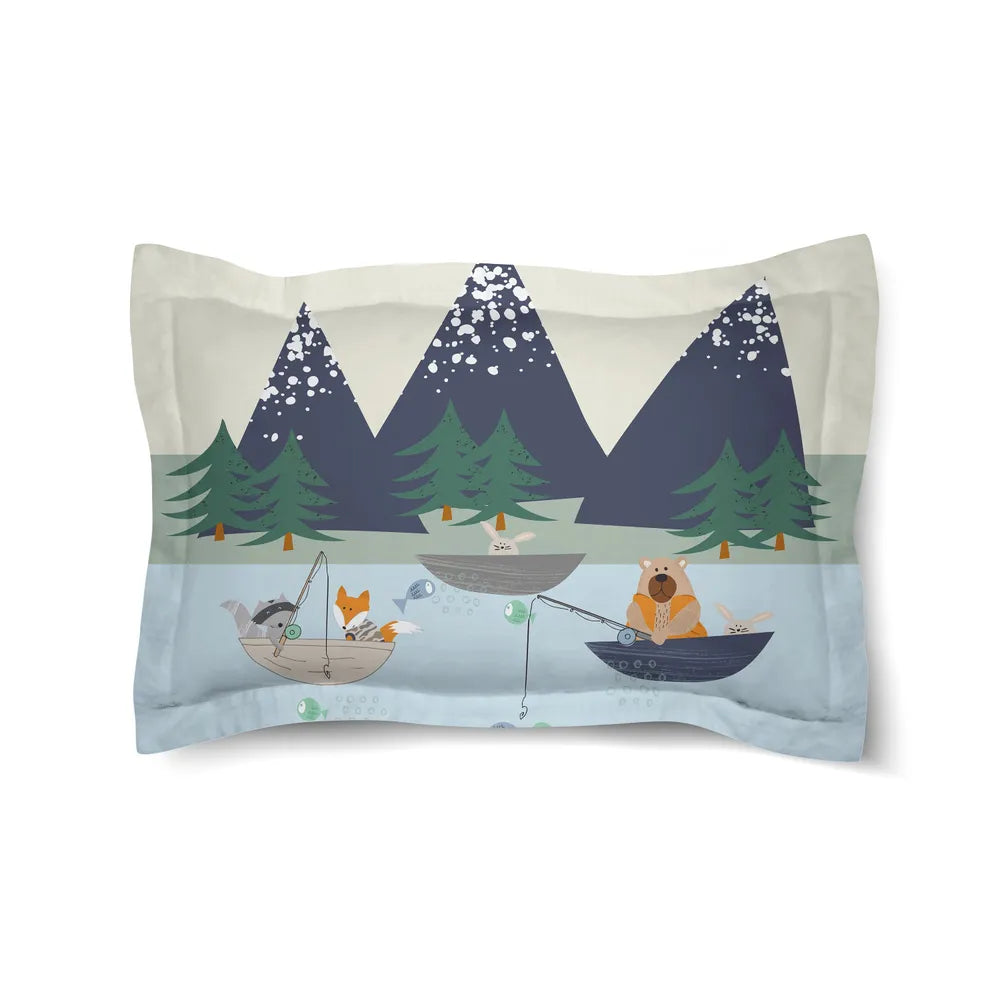 Outdoor Critters Fishing Comforter Sham