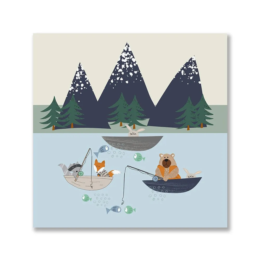 Outdoor Critters Fishing Comforter