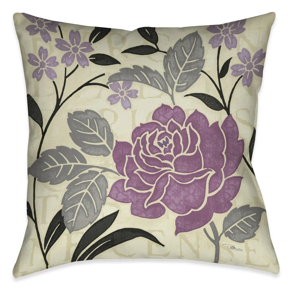 Perfect Petals II Lavender Indoor Decorative Pillow 