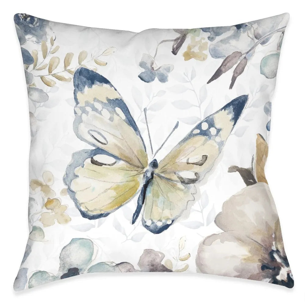 Wildflower Butterfly Field Light Outdoor Decorative Pillow