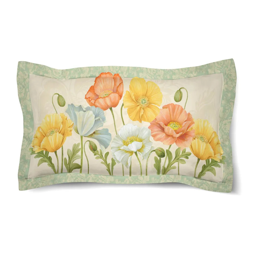 Pastel Poppies Duvet Sham