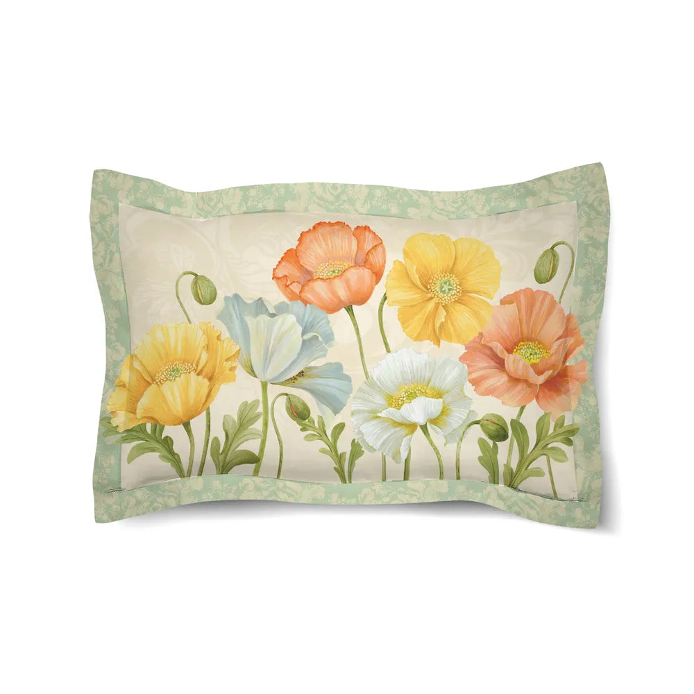 Pastel Poppies Duvet Sham