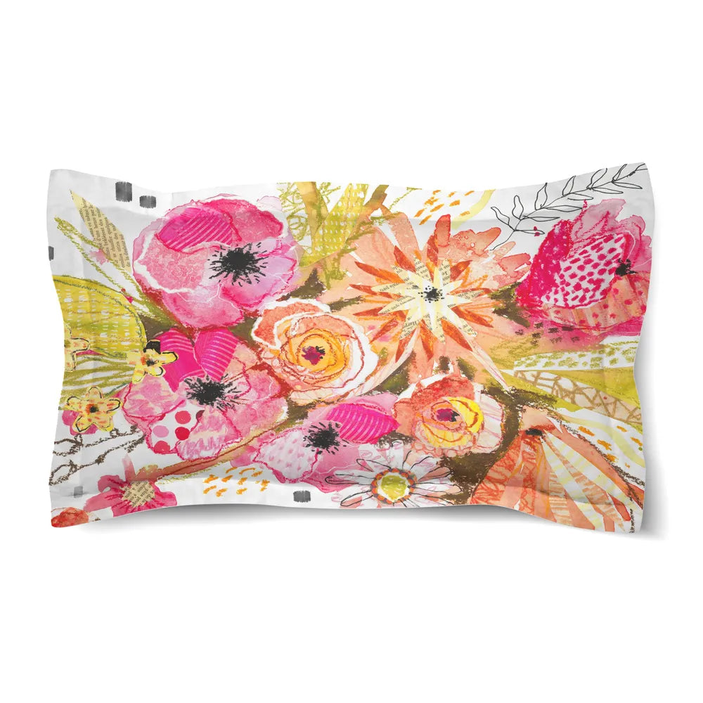 Peachy Blossoms Comforter Sham