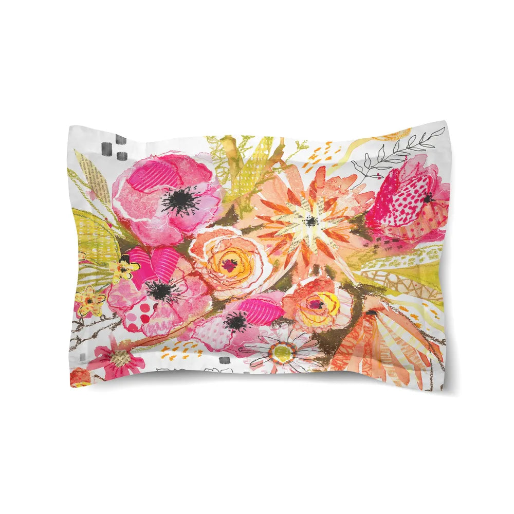 Peachy Blossoms Comforter Sham