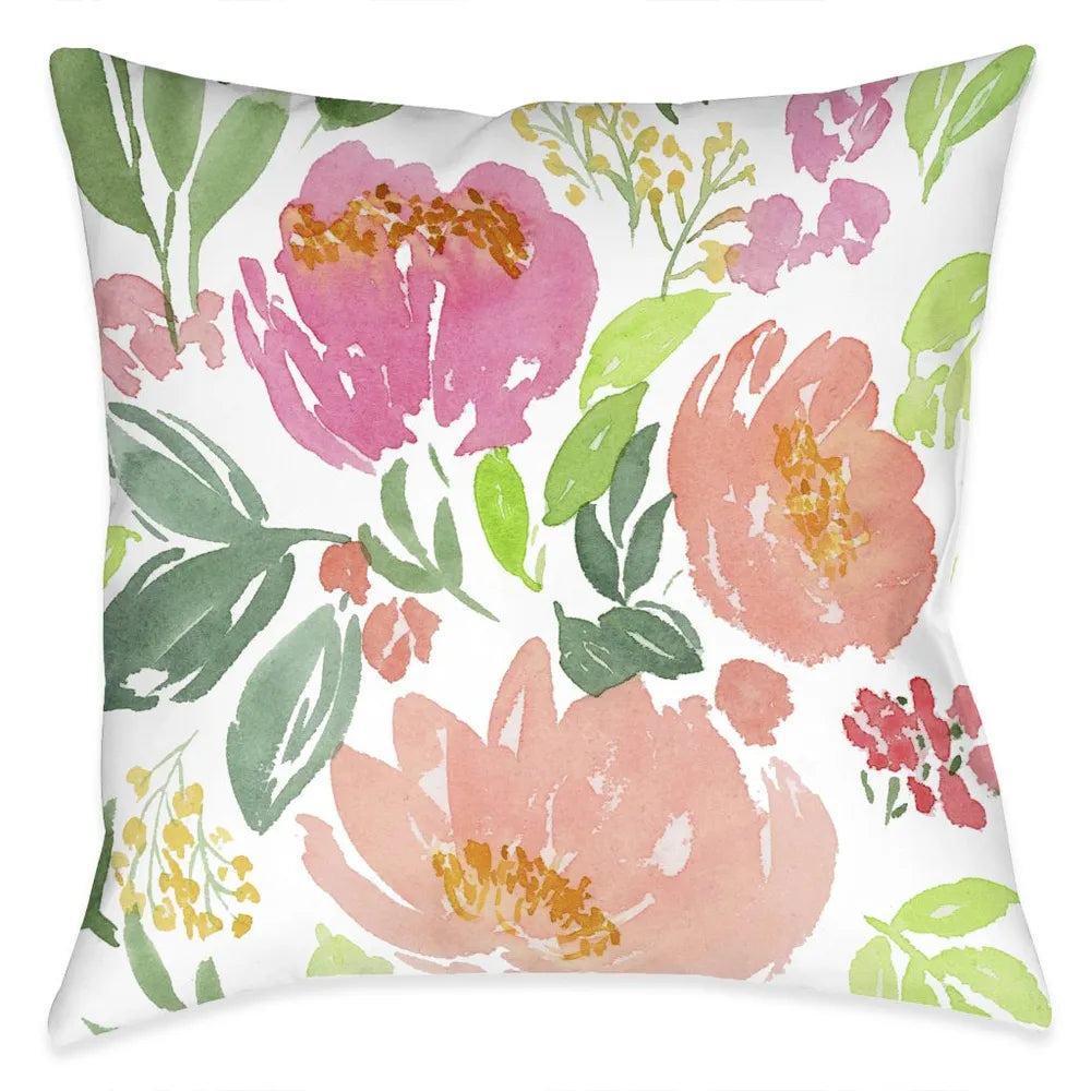 Penelope's Blooms Outdoor Decorative Pillow