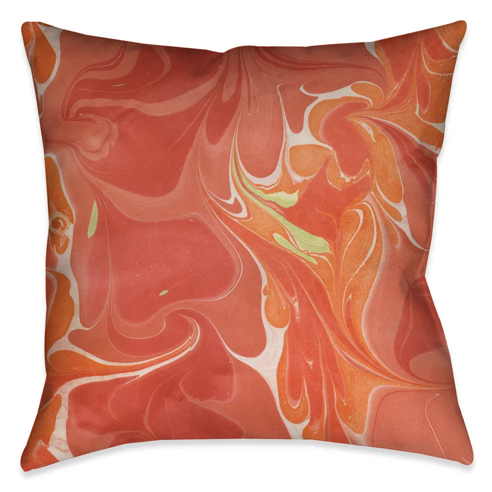 Persimmon II Marble Decorative Pillow