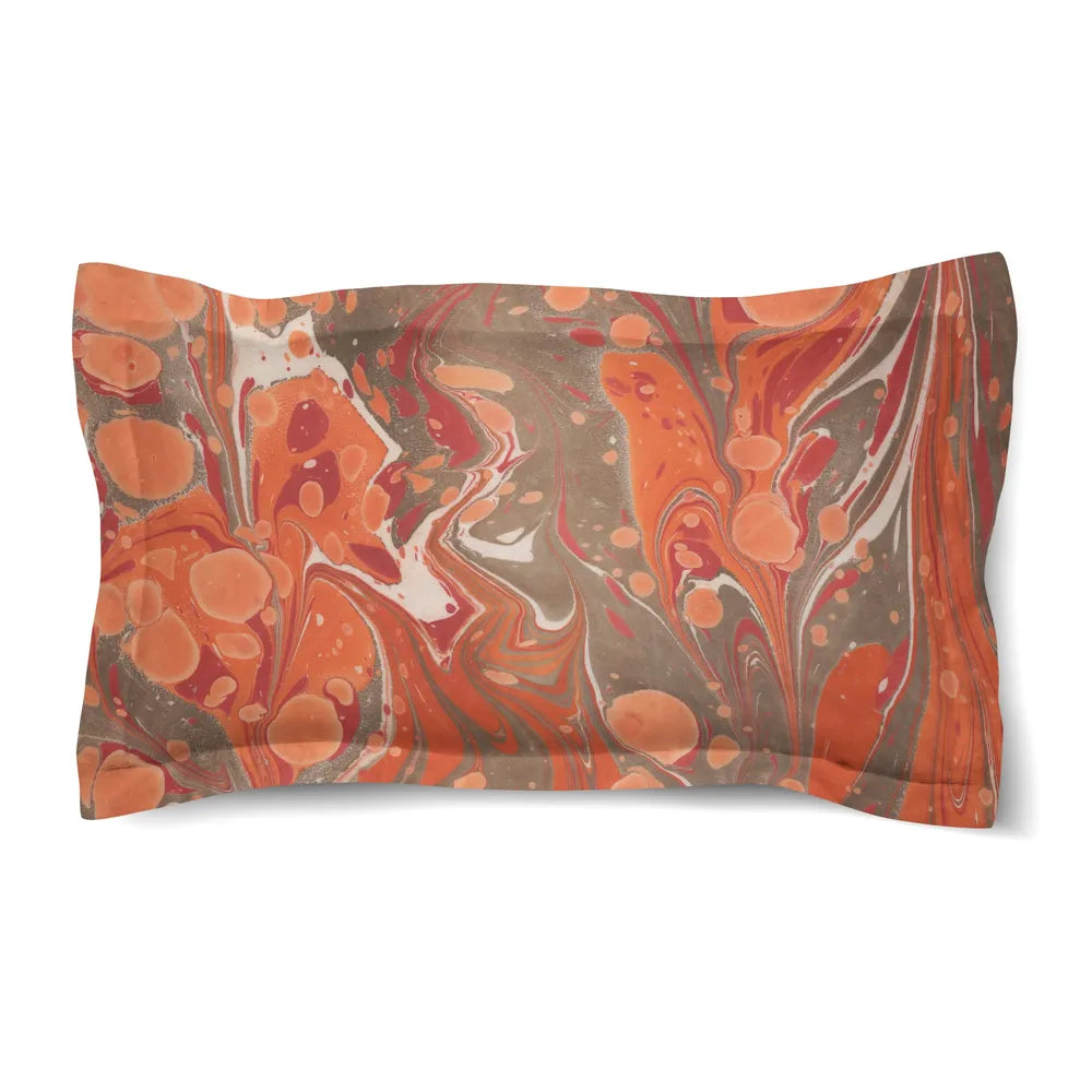 Persimmon Marble Duvet Sham