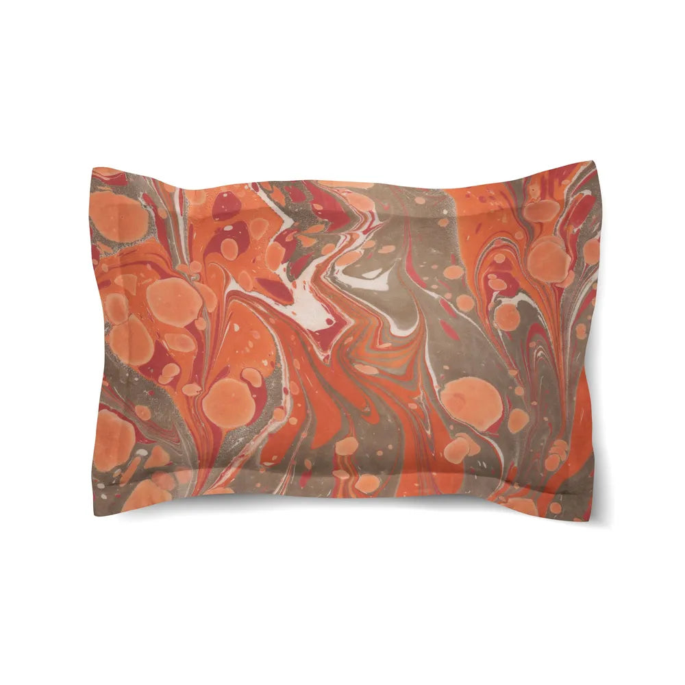 Persimmon Marble Duvet Sham