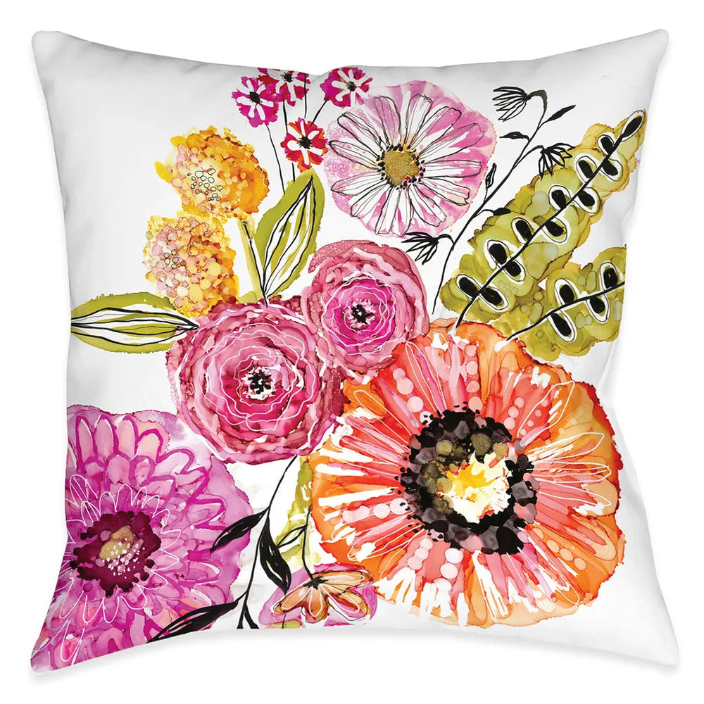 Springtime Florals Indoor Decorative Pillow