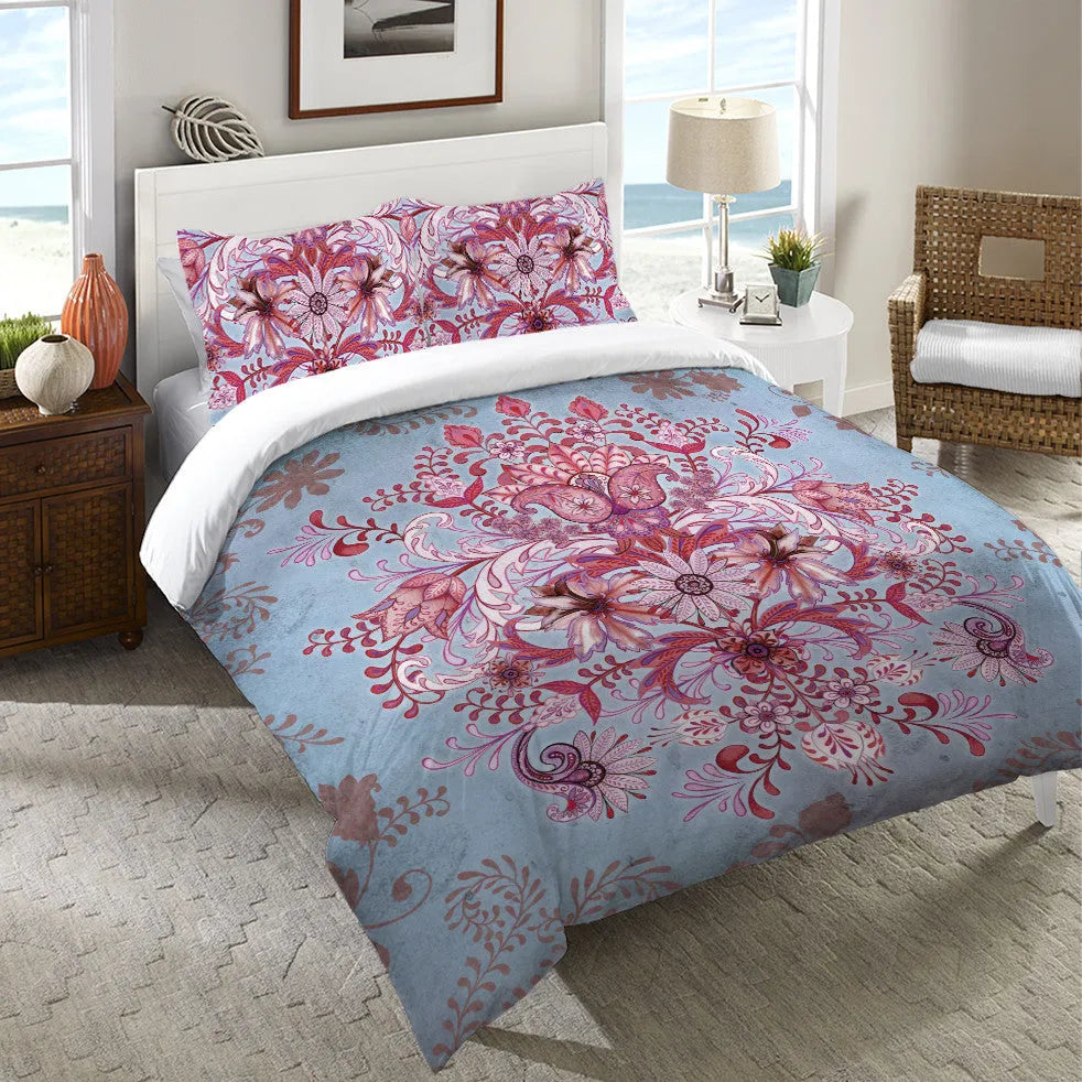 Pink Kaleidoscope Duvet Cover 