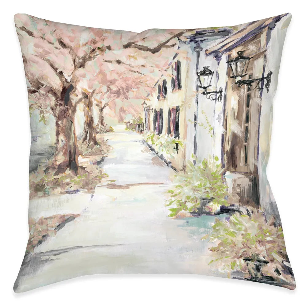 A Walk In The City Outdoor Decorative Pillow