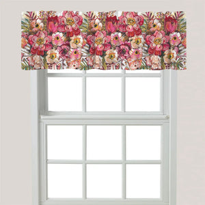 Pink Posies  Window Valance