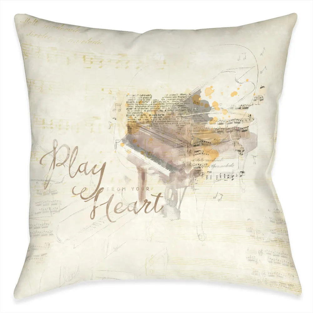 Play From Your Heart Indoor Decorative Pillow