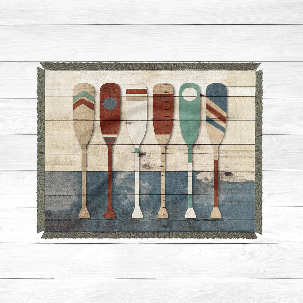 Playful Oars Woven Throw
