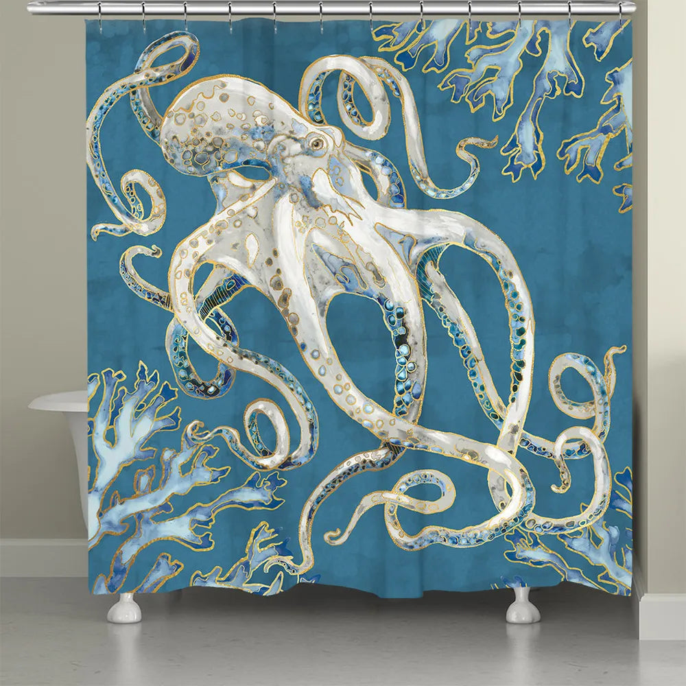 Playa Shells Octopus Shower Curtain