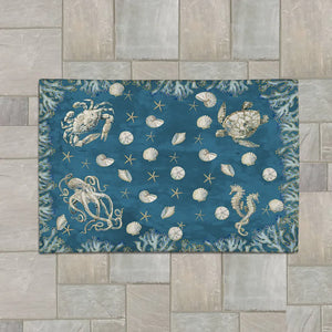 Playa Shells and Friends Outdoor Area Rug
