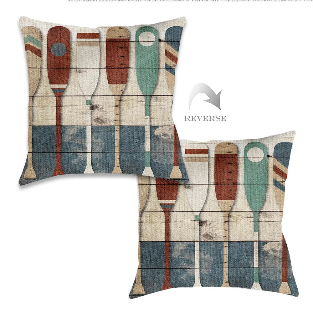 Playful Oars Indoor Woven Decorative Pillow