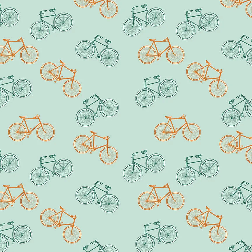 Postcard from Europe Bikes Duvet Cover 