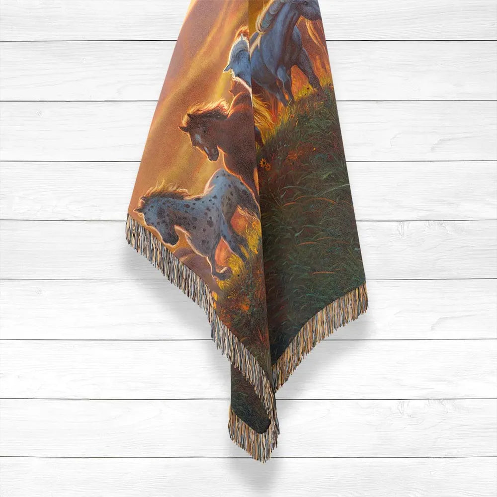 Prairie Thunder Woven Throw Blanket