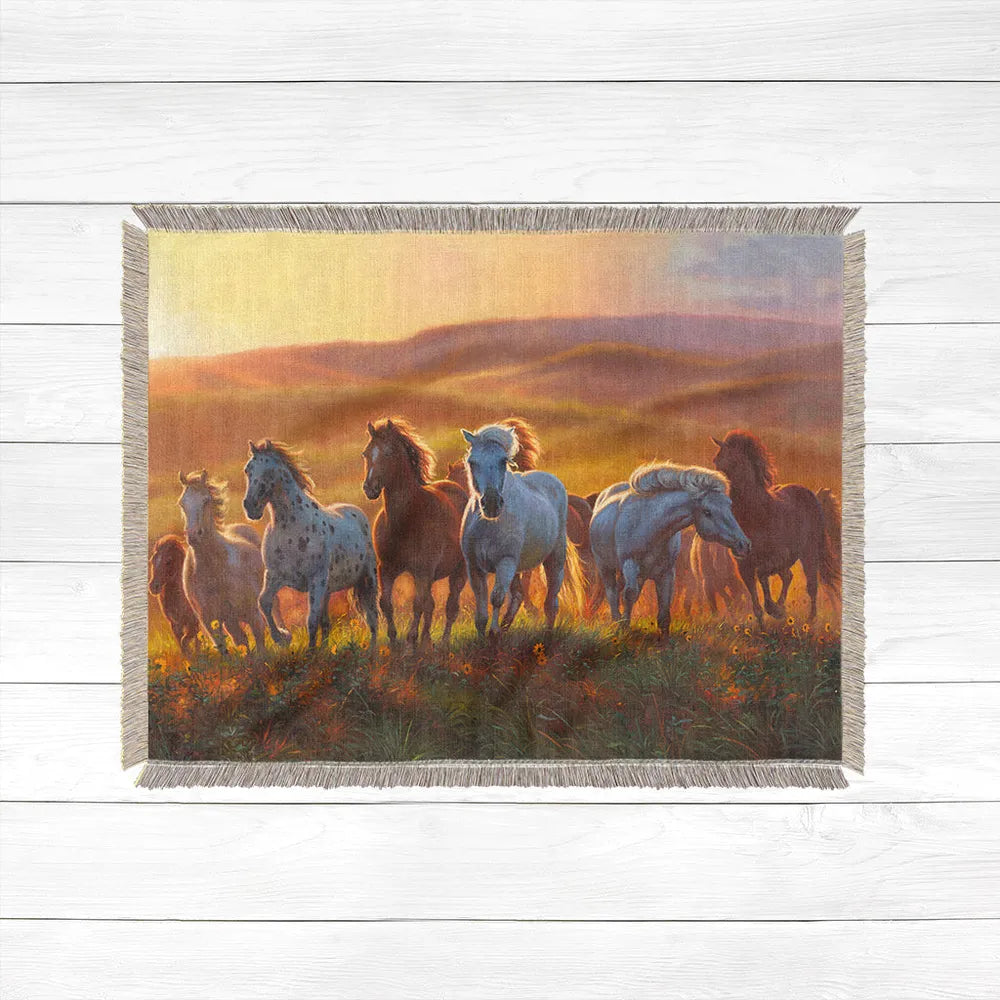 Prairie Thunder Woven Throw Blanket
