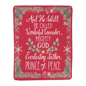 Prince of Peace Sherpa Throw Blanket 