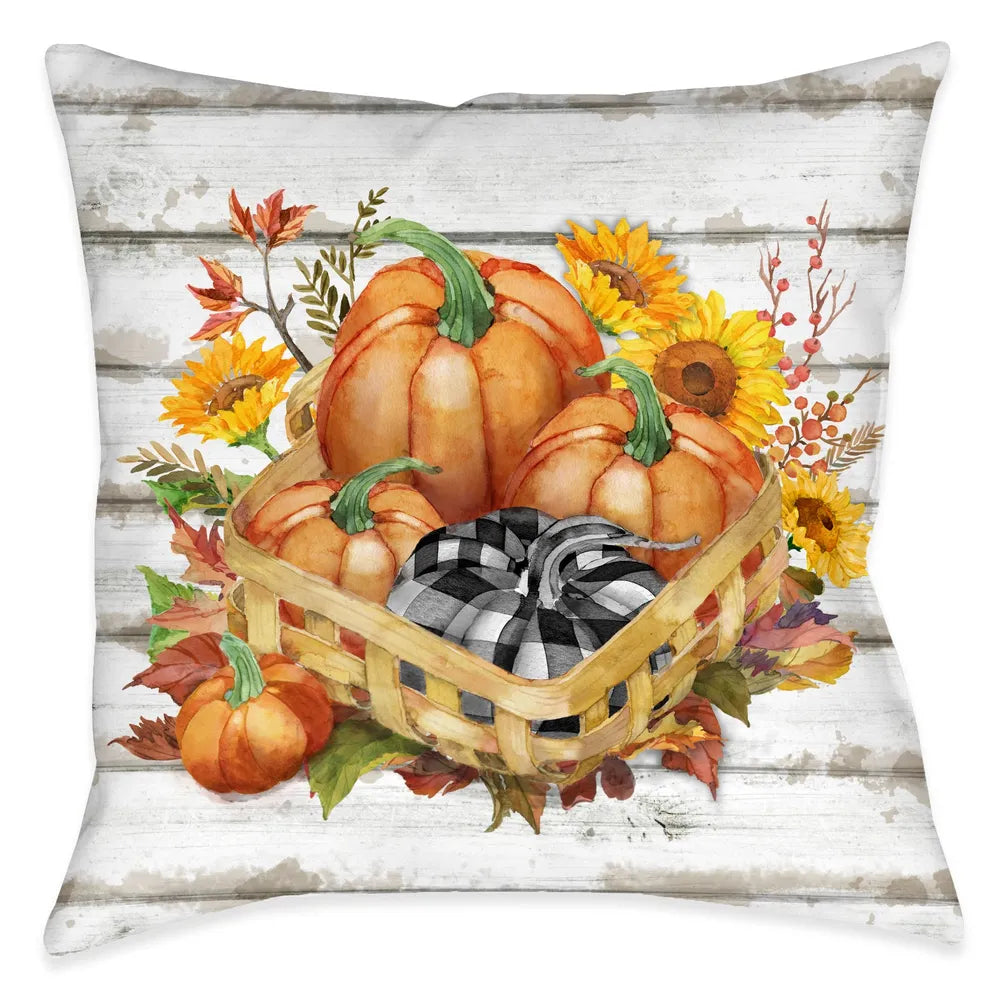 Pumpkin Gathering Outdoor Decorative Pillow