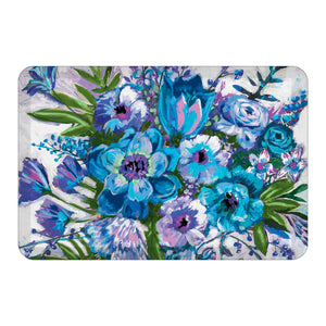Purple and Blue Posies Anti-Fatigue Kitchen Mat