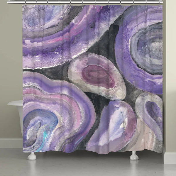 Purple Geode Shower Curtain - Laural Home
