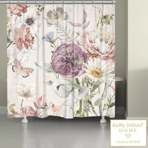 kathy ireland® HOME Purple Wildflower Bloom Shower Curtain