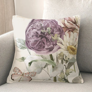 kathy ireland® HOME Purple Wildflower Bloom Indoor Decorative Pillow