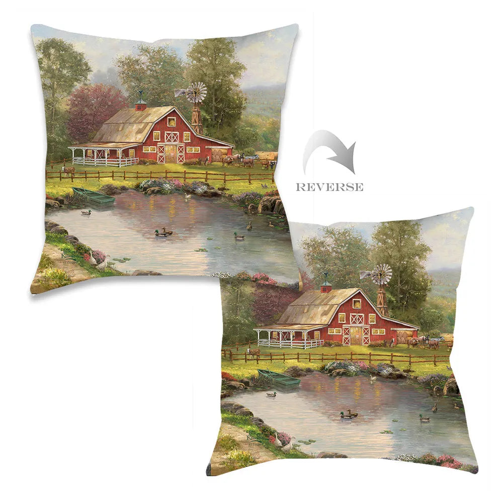 Red Barn Retreat Indoor Decorative Pillow